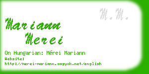 mariann merei business card